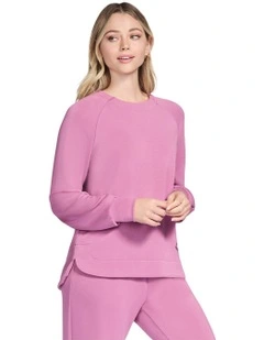 Skechluxe Elevate Crewneck Jacket in Pink
