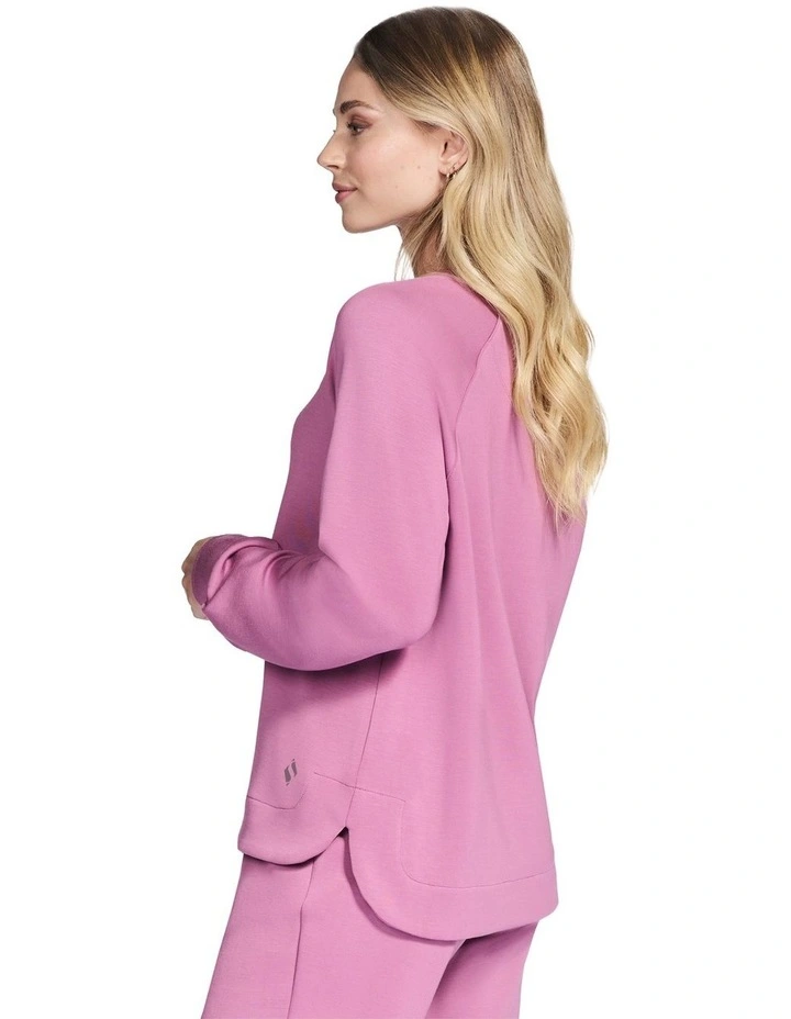 Skechluxe Elevate Crewneck Jacket in Pink image 3