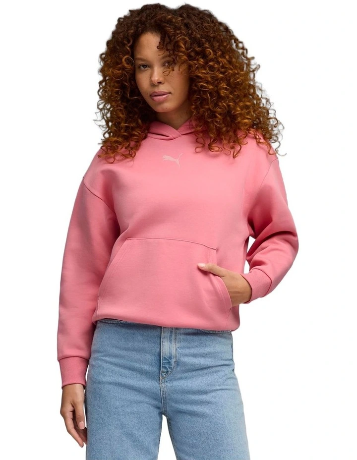 Essentials Elevated Logo Hoodie in Pink image 1
