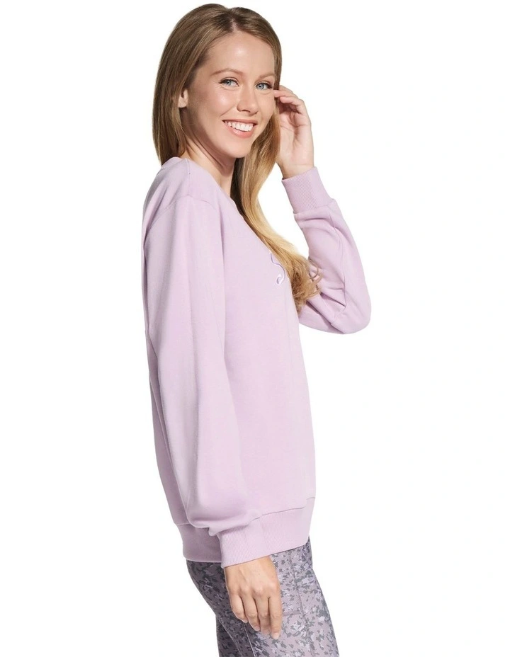 Signature Crew Jumper in Lt Purple image 3