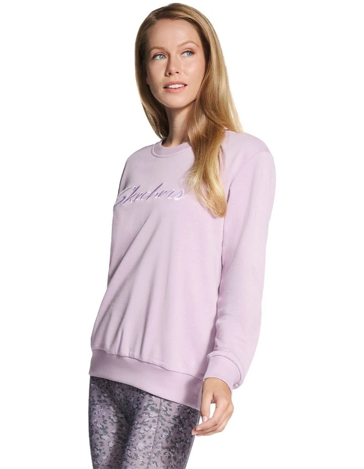 Signature Crew Jumper in Lt Purple image 4
