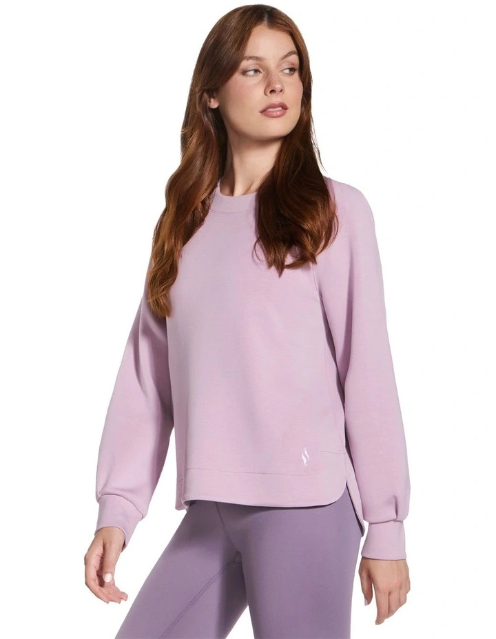 Cozy Luxe Crewneck Top in Purple image 1