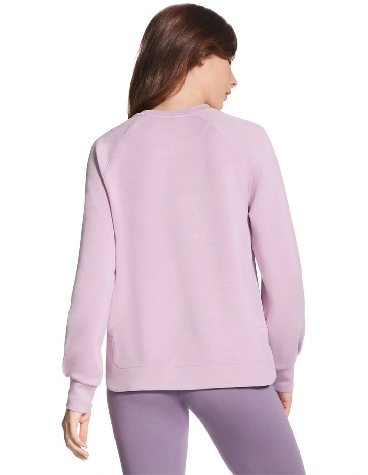 Cozy Luxe Crewneck Top in Purple image 2