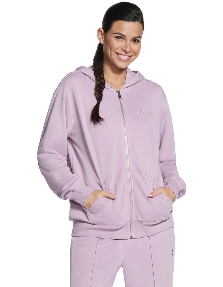 Signature Full Zip Hoodie in Purple image 1