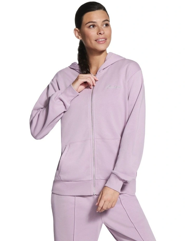 Signature Full Zip Hoodie in Purple image 3