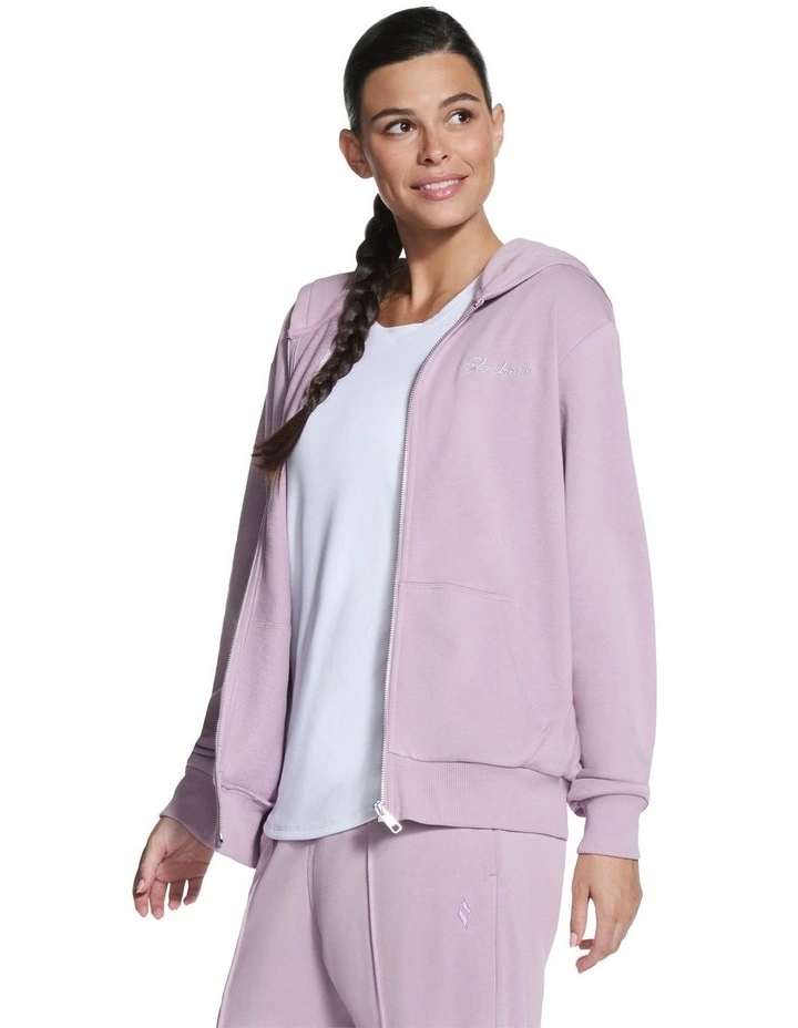 Signature Full Zip Hoodie in Purple image 4