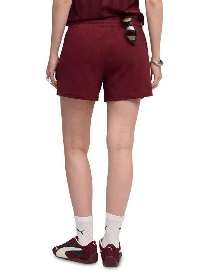 T7 Pintuck Shorts 4 in Ruby Shimmer image 2
