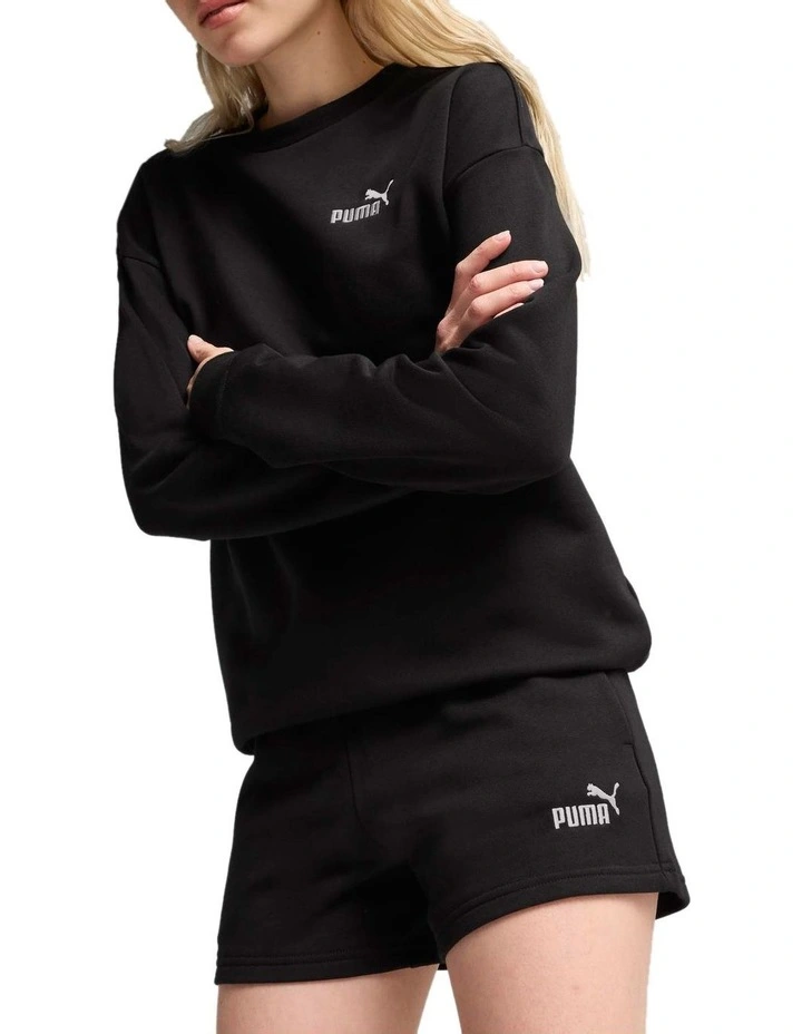 Essentials Small No. 1 Logo Shorts in Black image 3