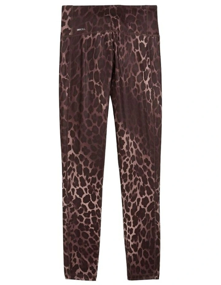 Tad Essentials Spotted High Waist 7/8 Tight in Brown image 5