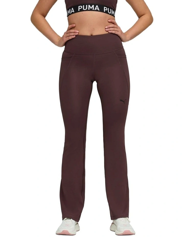 Tad Essential High Waist Bootcut Pant in Brown image 1