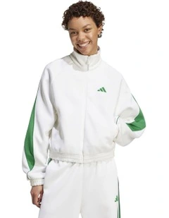 Stadium Tracktop in White/Green