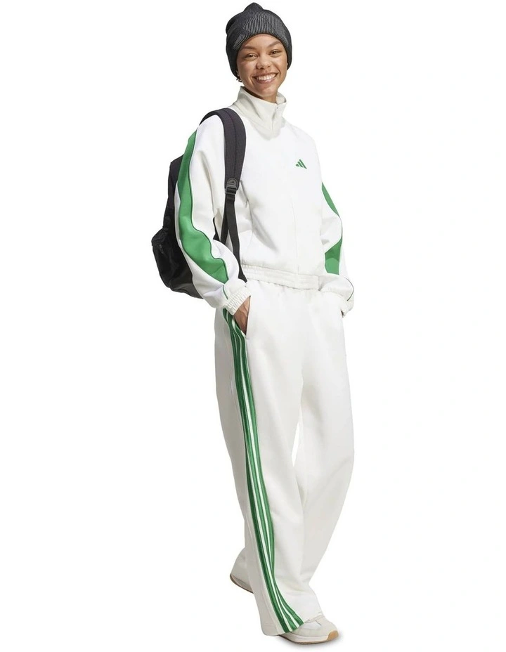 Stadium Tracktop in White/Green image 3