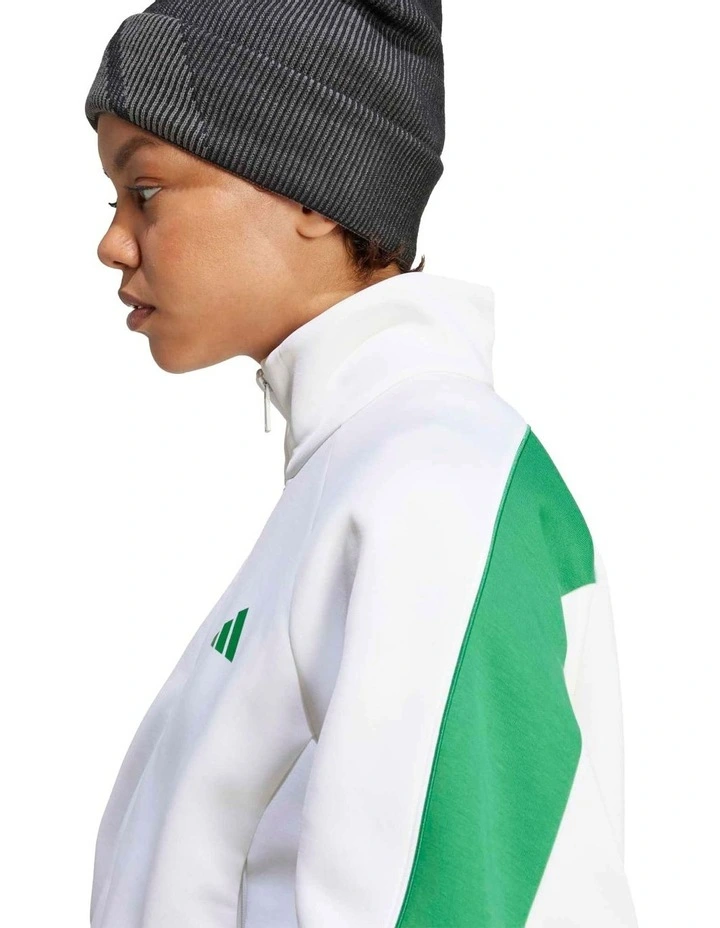 Stadium Tracktop in White/Green image 5