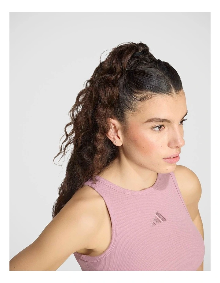 ADIDAS KIT SMALL LOGO RIB TANK Top image 4