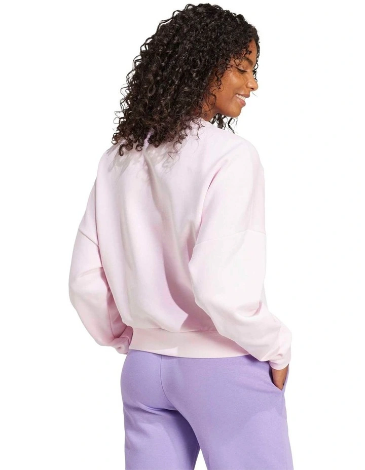 Essentials Small Logo Feelcozy Sweatshirt in Pink image 2
