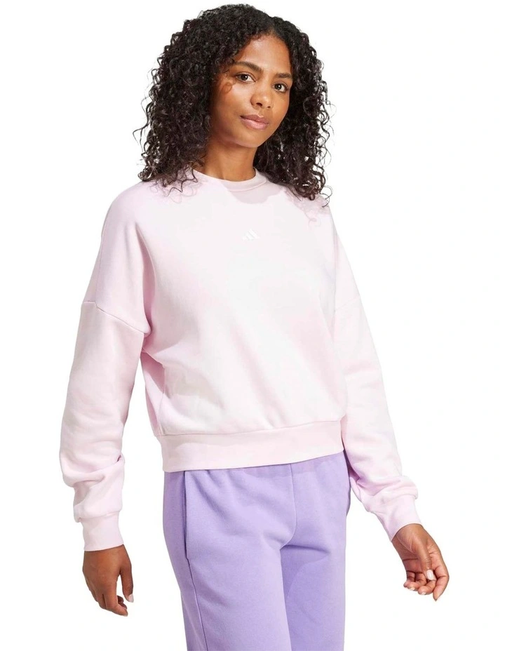 Essentials Small Logo Feelcozy Sweatshirt in Pink image 3