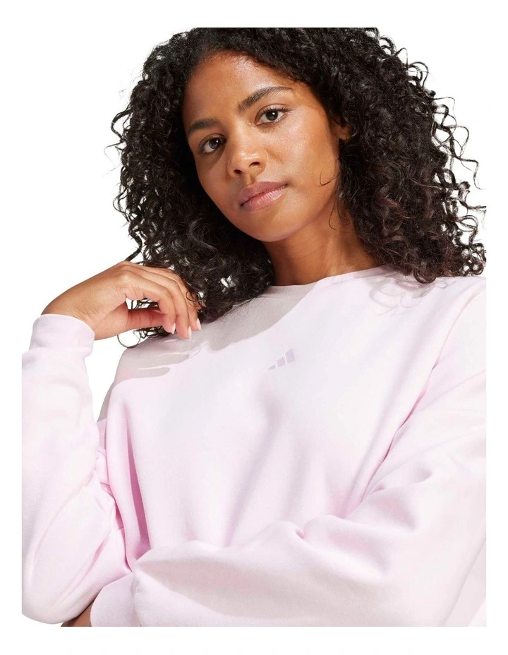 Essentials Small Logo Feelcozy Sweatshirt in Pink image 4