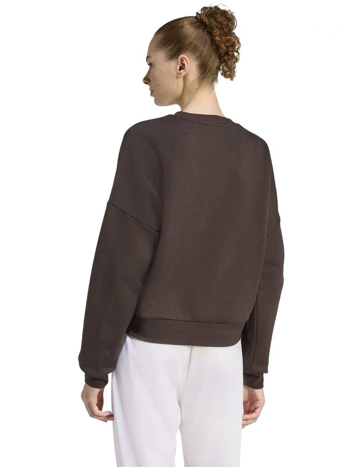 Essentials Small Logo Feelcozy Sweatshirt in Brown image 2