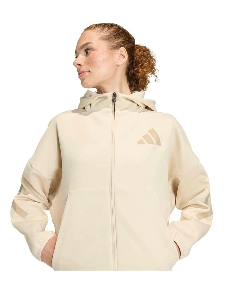 Z.N.E. Full-Zip Hoodie in Stone image 4