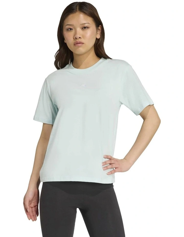 Essentials Small Logo Cotton T-shirt in Green image 1