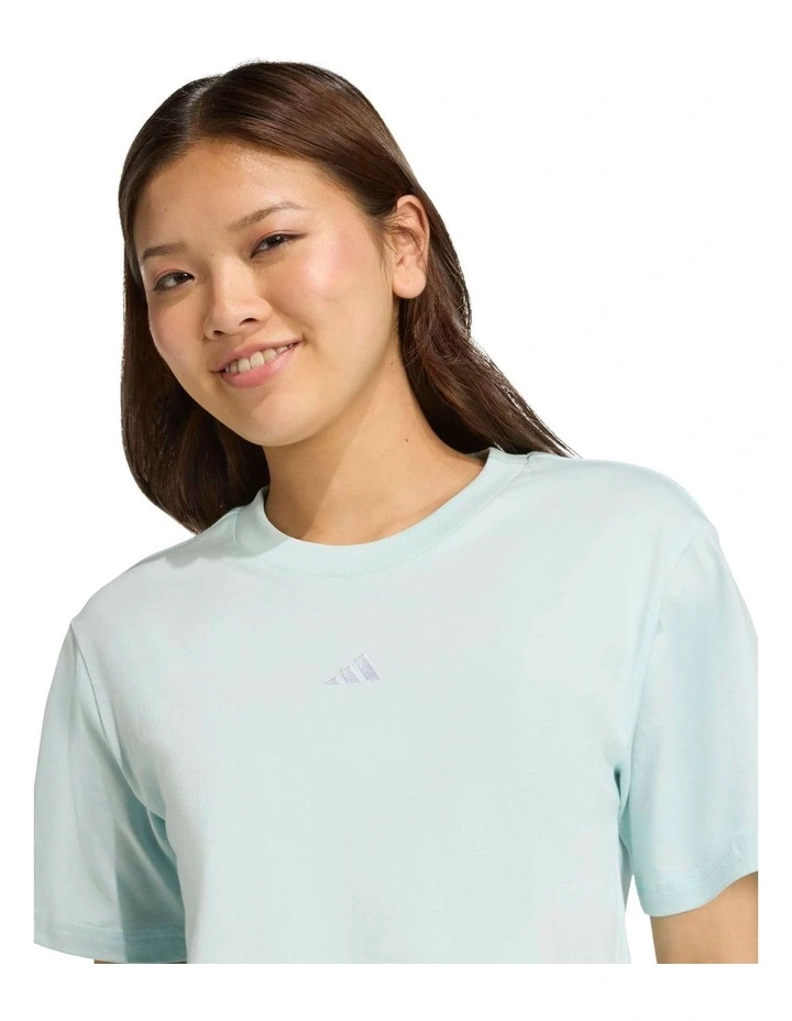 Essentials Small Logo Cotton T-shirt in Green image 4