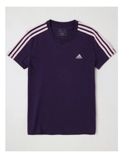 Essentials Slim 3-Stripes T-Shirt in Aurora Plum