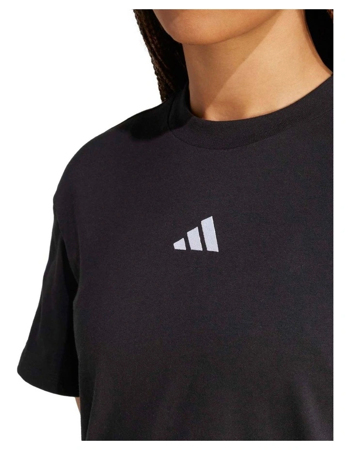 Essentials 3-Stripes Boyfriend Tee in Black image 4