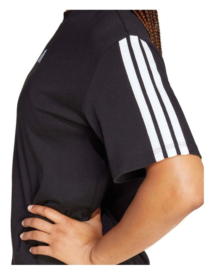 Essentials 3-Stripes Boyfriend Tee in Black image 5