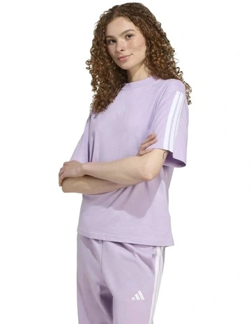 Essentials Stripes Boyfriend T-shirt in Purple