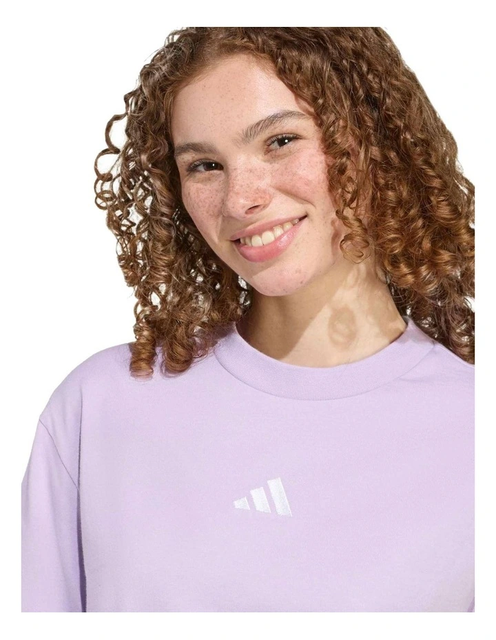 Essentials Stripes Boyfriend T-shirt in Purple image 4