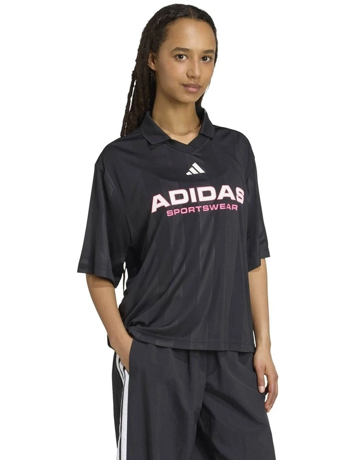 Tiro Polo T-shirt in Black image 3