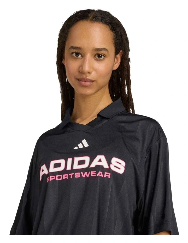 Tiro Polo T-shirt in Black image 4
