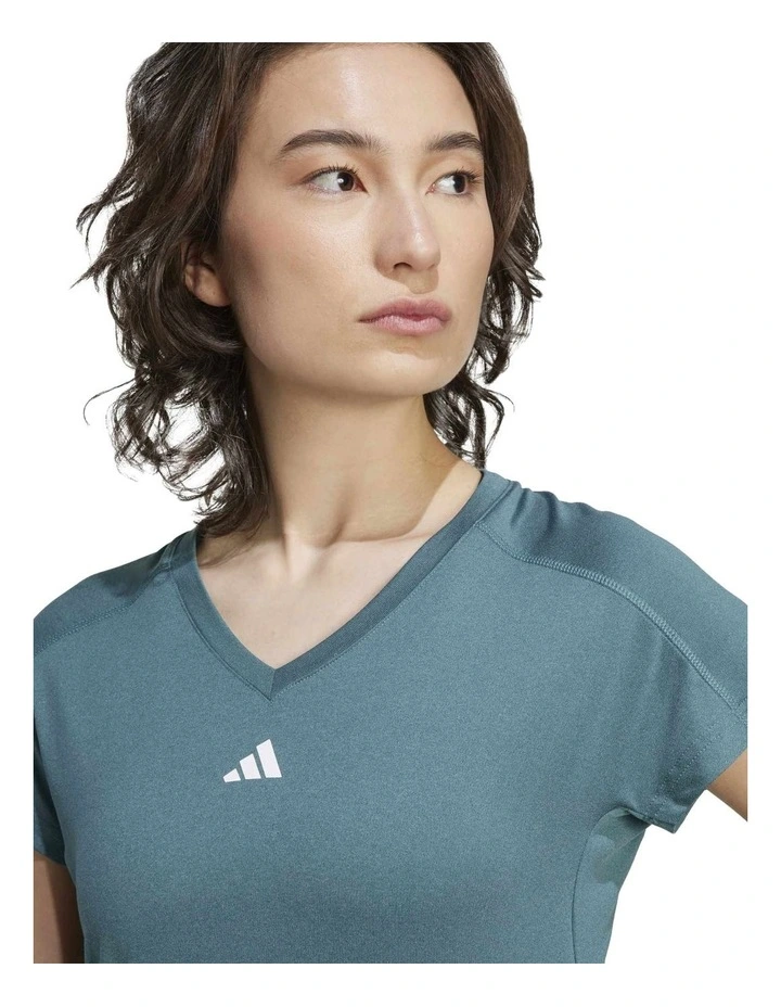 AEROREADY Train Essentials Minimal Branding V-Neck Tee image 4
