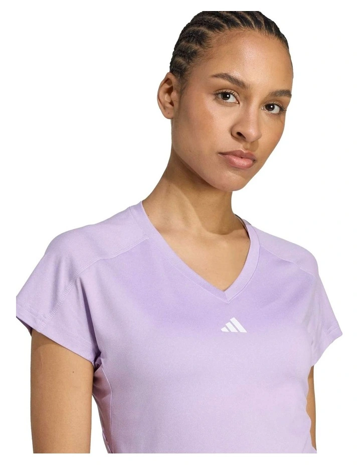 AEROREADY Train Essentials Minimal Branding V-Neck Tee image 4