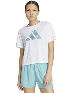 Adi365 Running Essentials Brand Love Tee in White