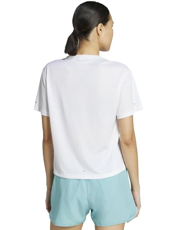 Adi365 Running Essentials Brand Love Tee in White image 2