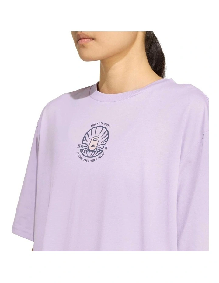 Climacool Strength Training Graphic Tee in Purple image 3