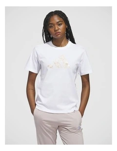 Iridescent Shells Big Logo Graphic T-Shirt in White