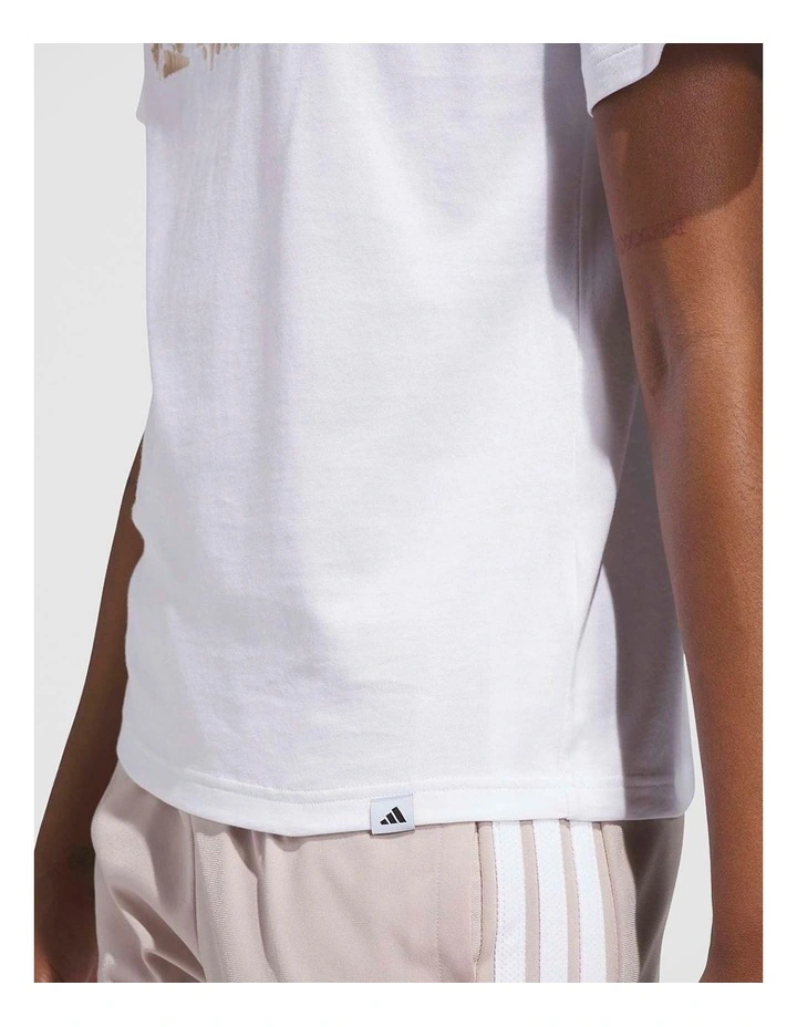 Iridescent Shells Big Logo Graphic T-Shirt in White image 4