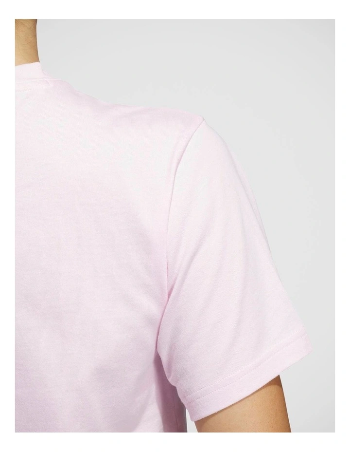 Textured Gingham Big Logo Graphic T-Shirt in Clear Pink image 5
