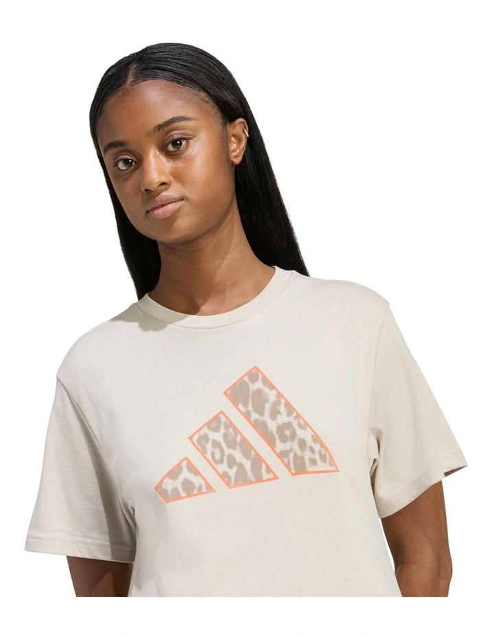 Animal Graphic T-Shirt in Beige image 4