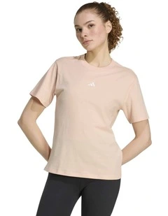 Essentials Small Logo Cotton T-Shirt in Pink