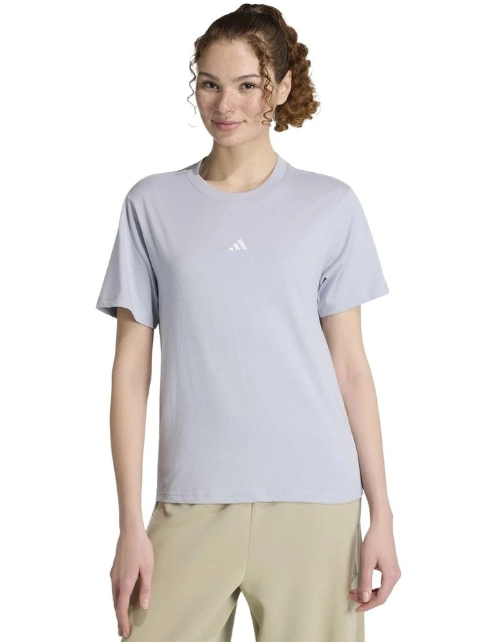 Essentials Small Logo Cotton T-shirt in Grey image 1