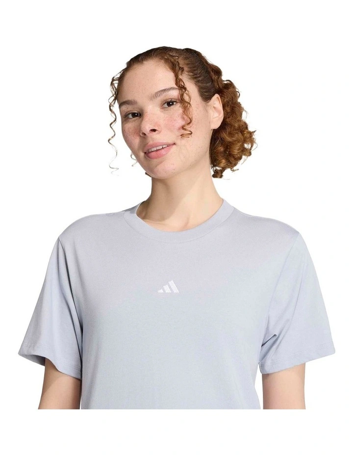 Essentials Small Logo Cotton T-shirt in Grey image 3