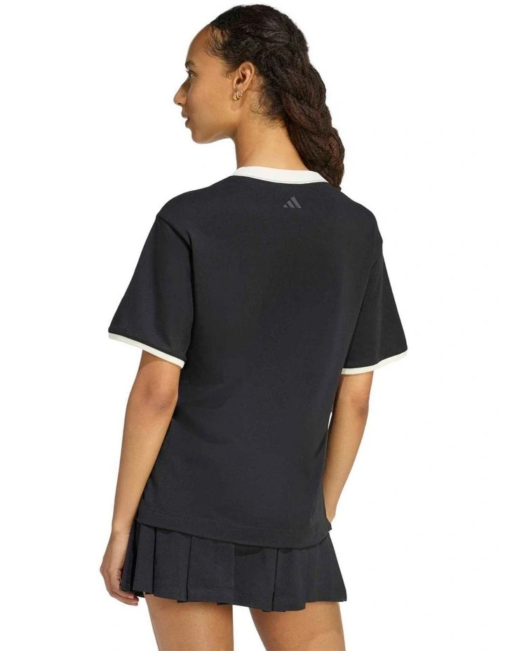 Seasonal Essentials Colorpop T-shirt in Black image 2