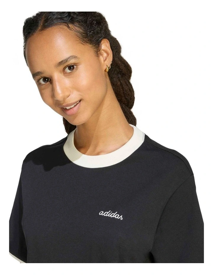 Seasonal Essentials Colorpop T-shirt in Black image 5