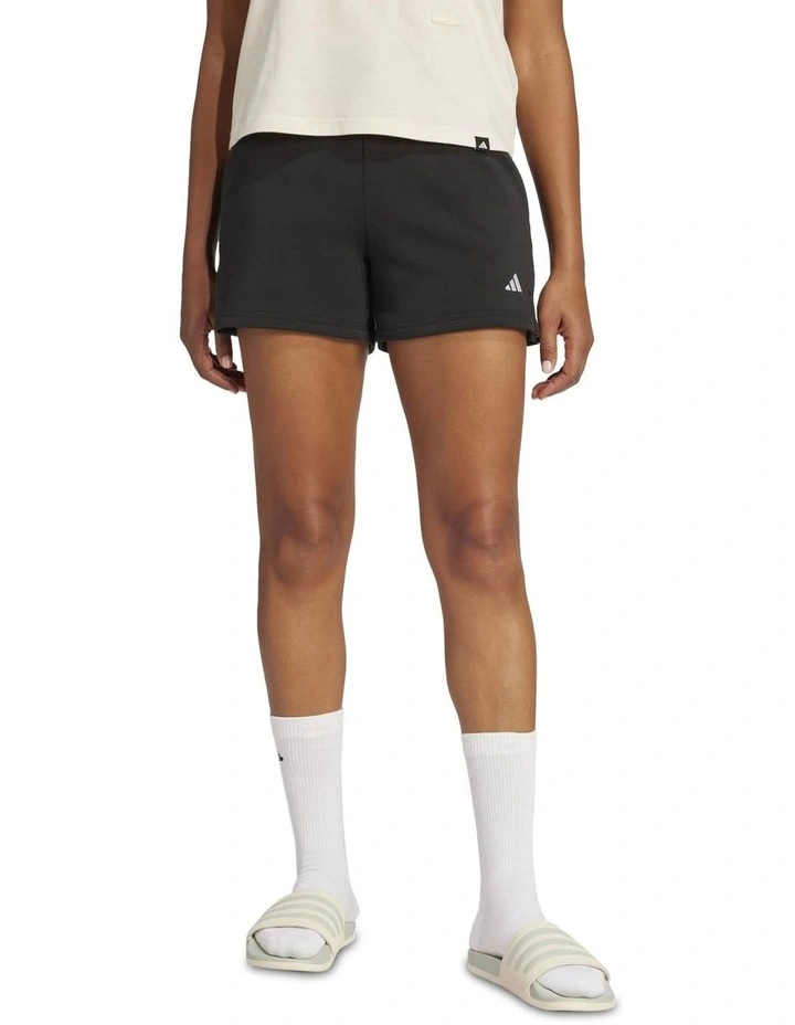 Essentials Small Logo Feel Cozy Shorts in Black image 1