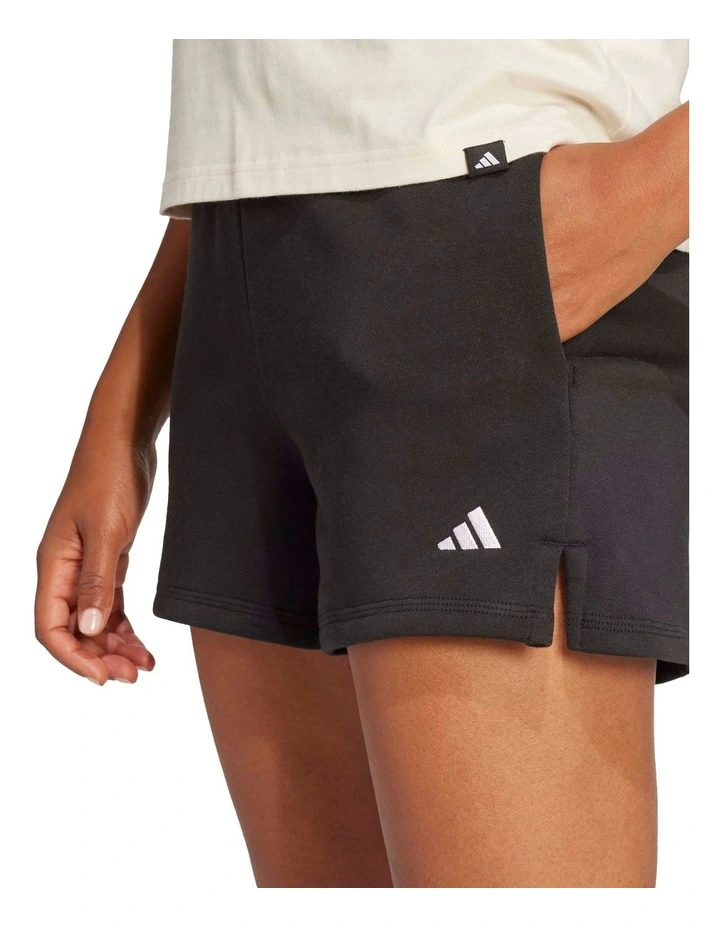 Essentials Small Logo Feel Cozy Shorts in Black image 4