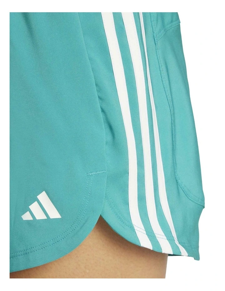 Pacer Training Stripes Woven High Rise Shorts in Blue image 4