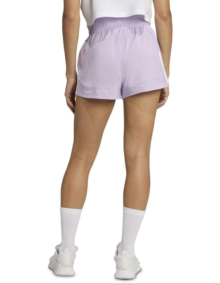 Pacer Training Stripes Woven High Rise Shorts in Purple image 2